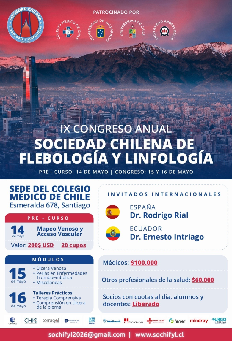 IX Congreso Anual de la Sociedad Chilena de Flebología y Linfología, Sociedad Chilena de Flebología y Linfología